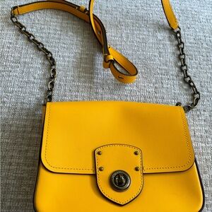 Golden yellow leather Ralph Lauren bag